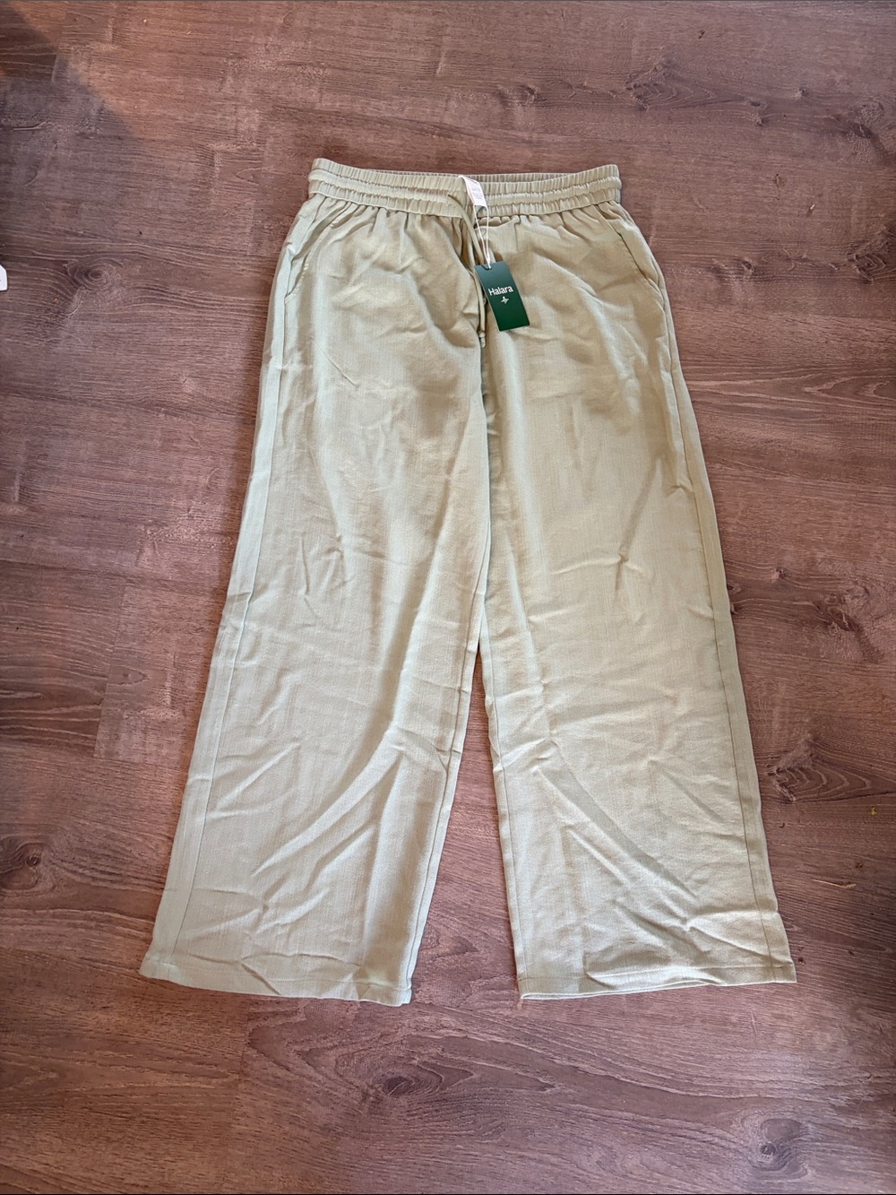 HALARA Sage Green Drawstring Knit Pants